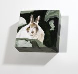 mountain hare, 10x10cm including edges