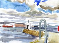 the pier at Nairn, 13x19cm