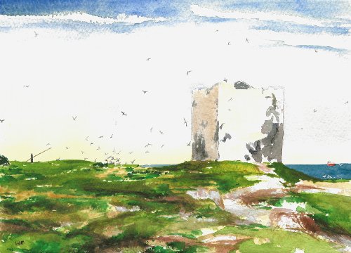 Isle of May, Scotland's oldest lighthouse, 15x21cm