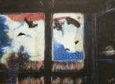 Leo du Feu, A Sky of Clouds and Birds, monoprint, 15x20cm